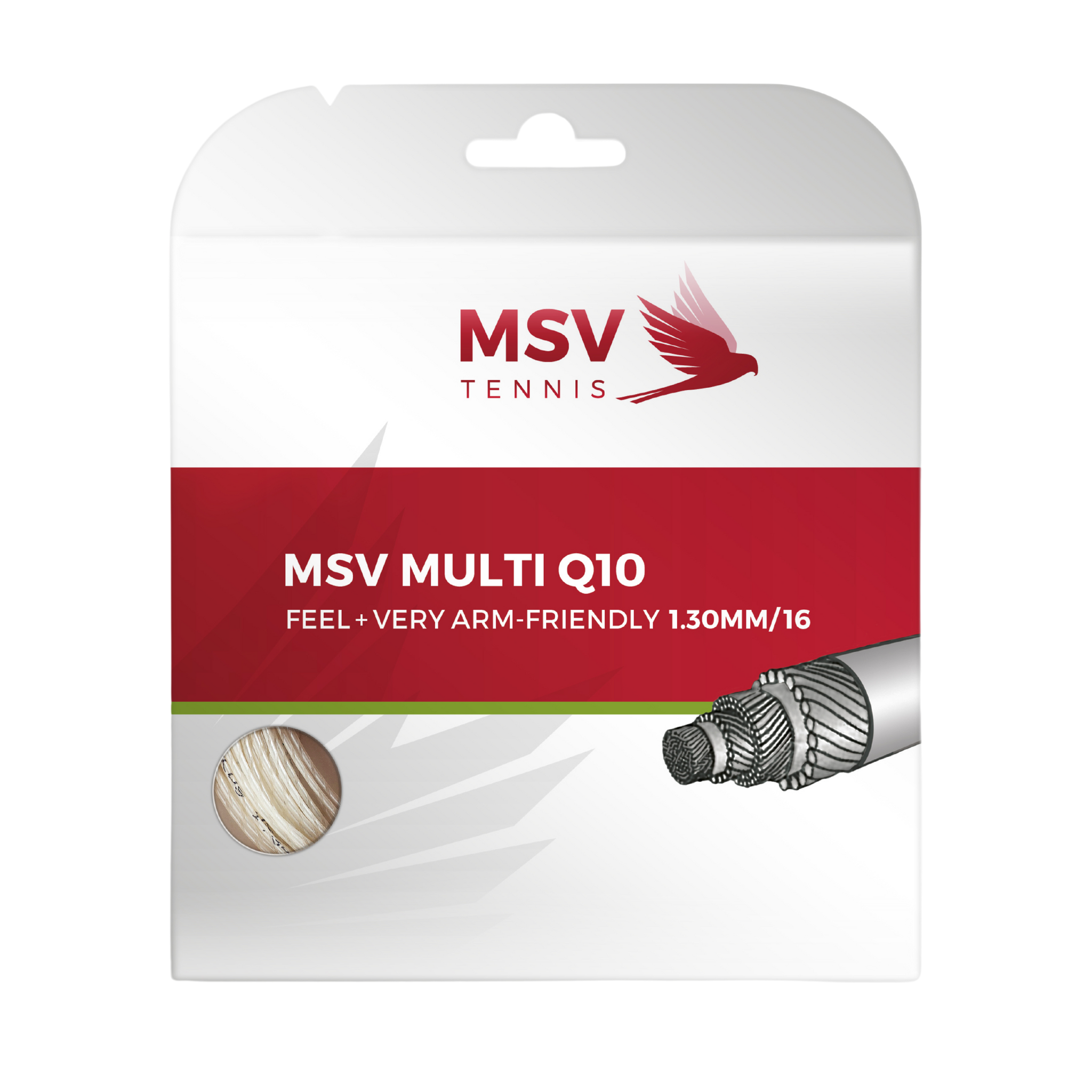MSV Multi Q10 Tennissaite 12m 1,30mm weiß
